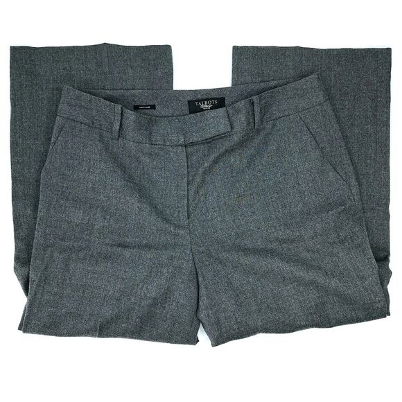 Talbots Pants - Talbots Petites Gray Wool Heritage Mid-Rise Dress Pants Sz 8P